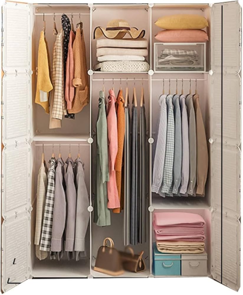 Amazon｜収納棚組み立て式 衣類収納ラック DIY収納 整理棚ワードローブ