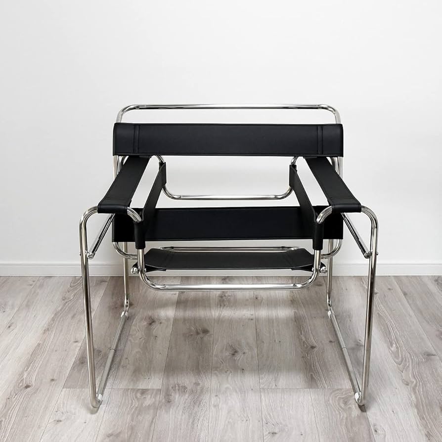 Amazon｜ワシリーチェア PVC仕様 色ブラック マルセルブロイヤーによる