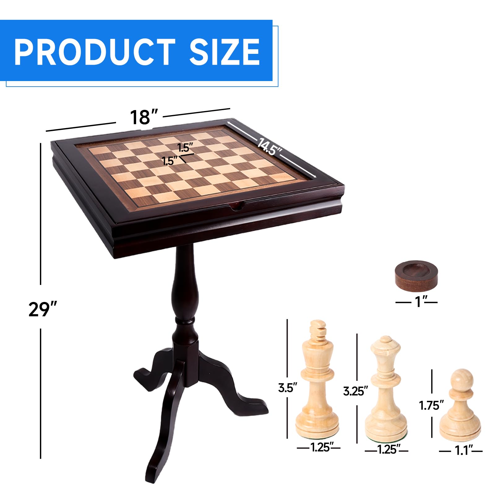 Amazon | GSE Games & Sports Expert 木製3イン1チェッカーバック