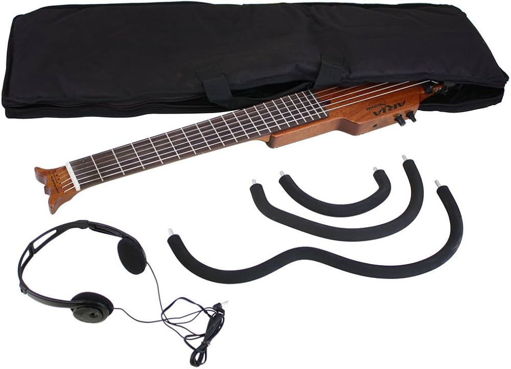 Aria AS-101S Sinsonido Steel String Silent and Travel Guitar