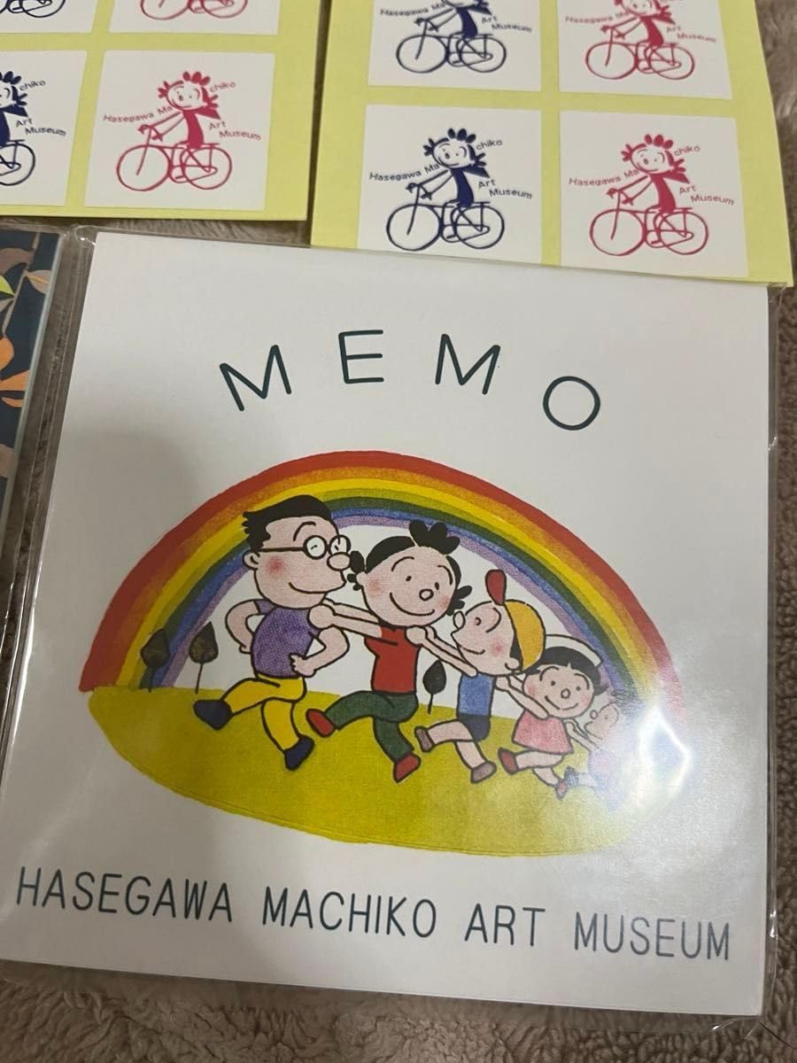 長谷川町子美術館サザエさんメモシール一筆箋ポストカード【未使用品】