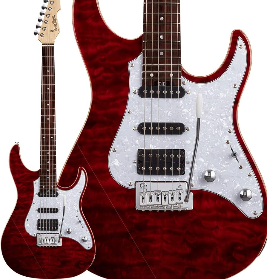 Amazon | GrassRoots G-SN-CTM STR エレキギター シースルーレッド