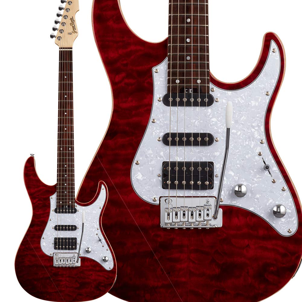 Amazon | GrassRoots G-SN-CTM STR エレキギター シースルーレッド