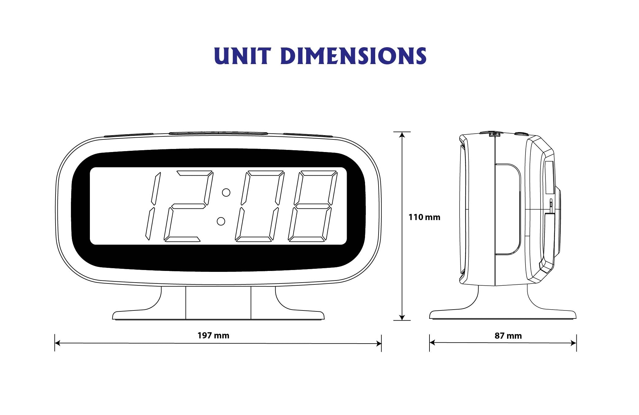 Amazon.com: HANNLOMAX HX-153CR PLL AM/FM Radio Alarm Clock, 1.8