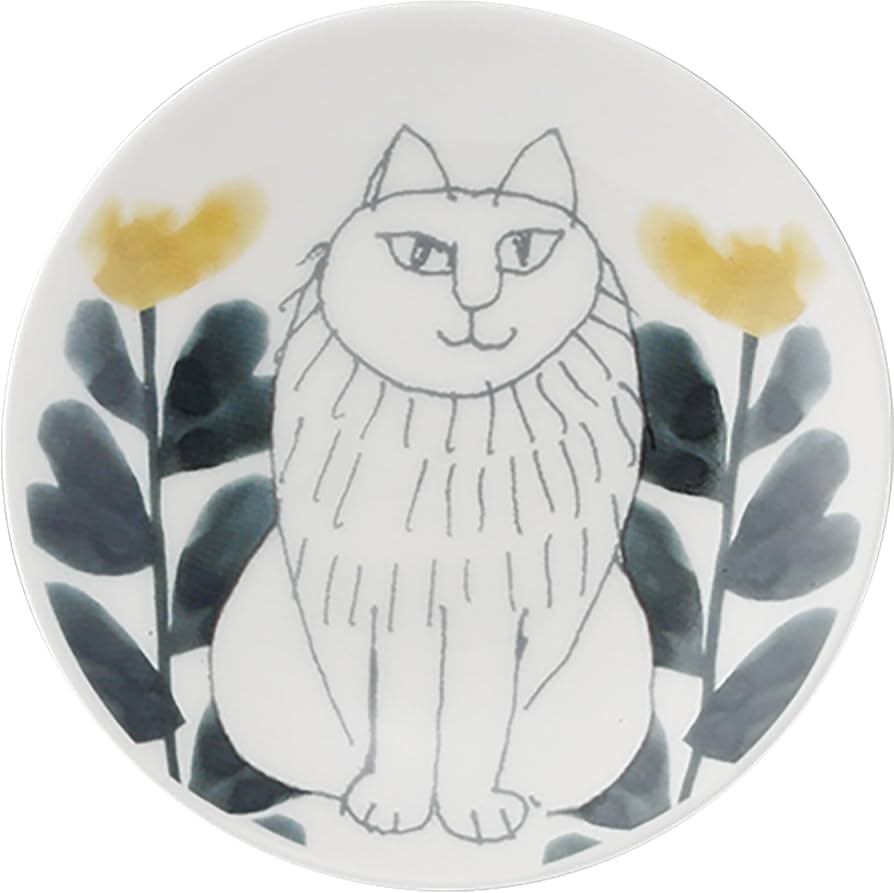Amazon.co.jp: Lisa Larson スケッチねこたち シーブ 豆皿 直径10cm