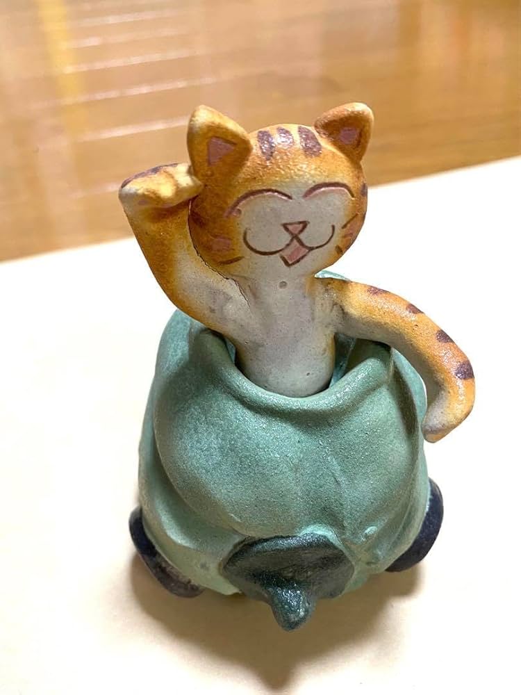 Amazon.co.jp: 益子焼 陶器 置物 猫 インテリア : ホーム＆キッチン