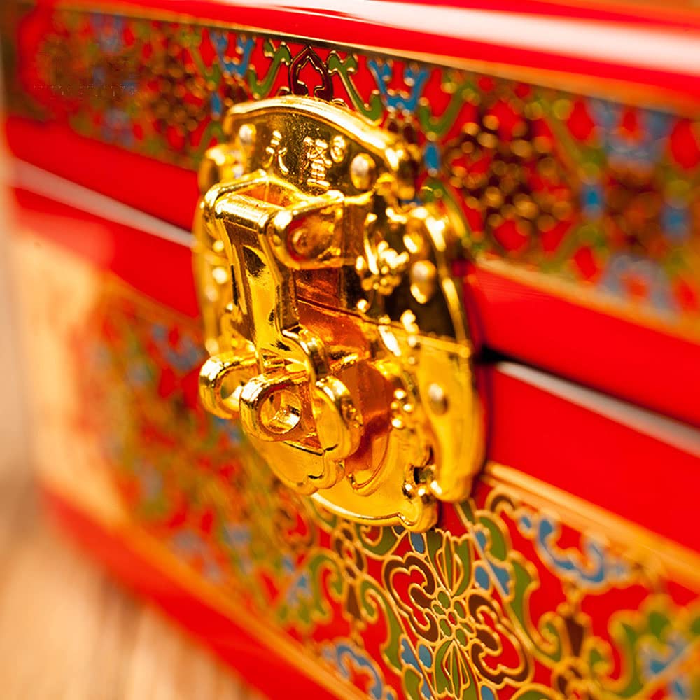 Amazon｜中国風の漆の宝石箱、絶妙な木製の収納箱、縁起の良い美しいを