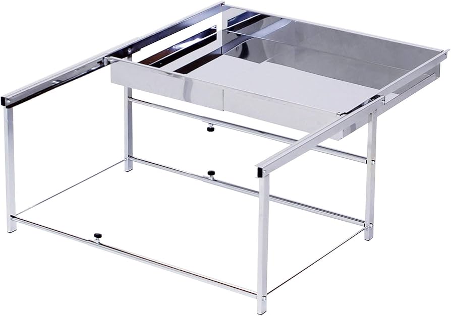 Amazon.co.jp: 川口工器 シンク下 幅伸縮 引き出し ラック ステンレス