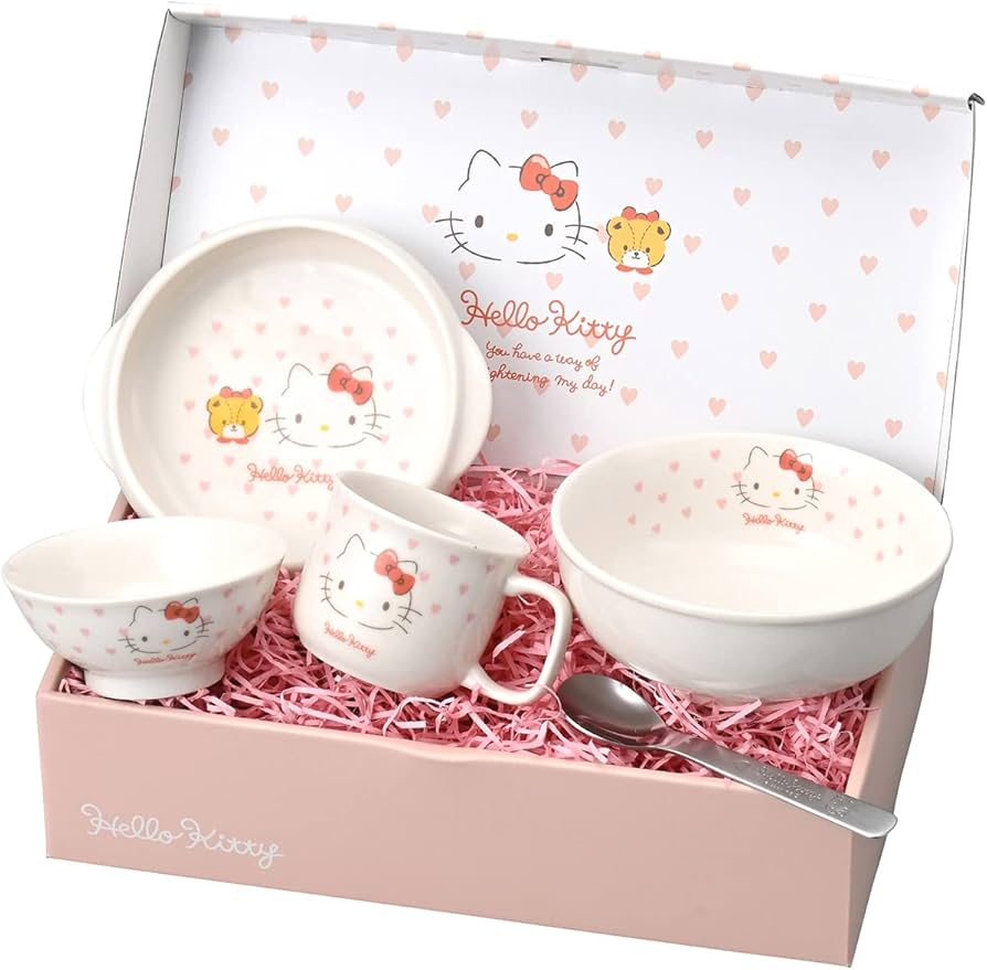 Amazon｜金正陶器(Kaneshotouki)ハローキティ 子ども用 食器セット 食