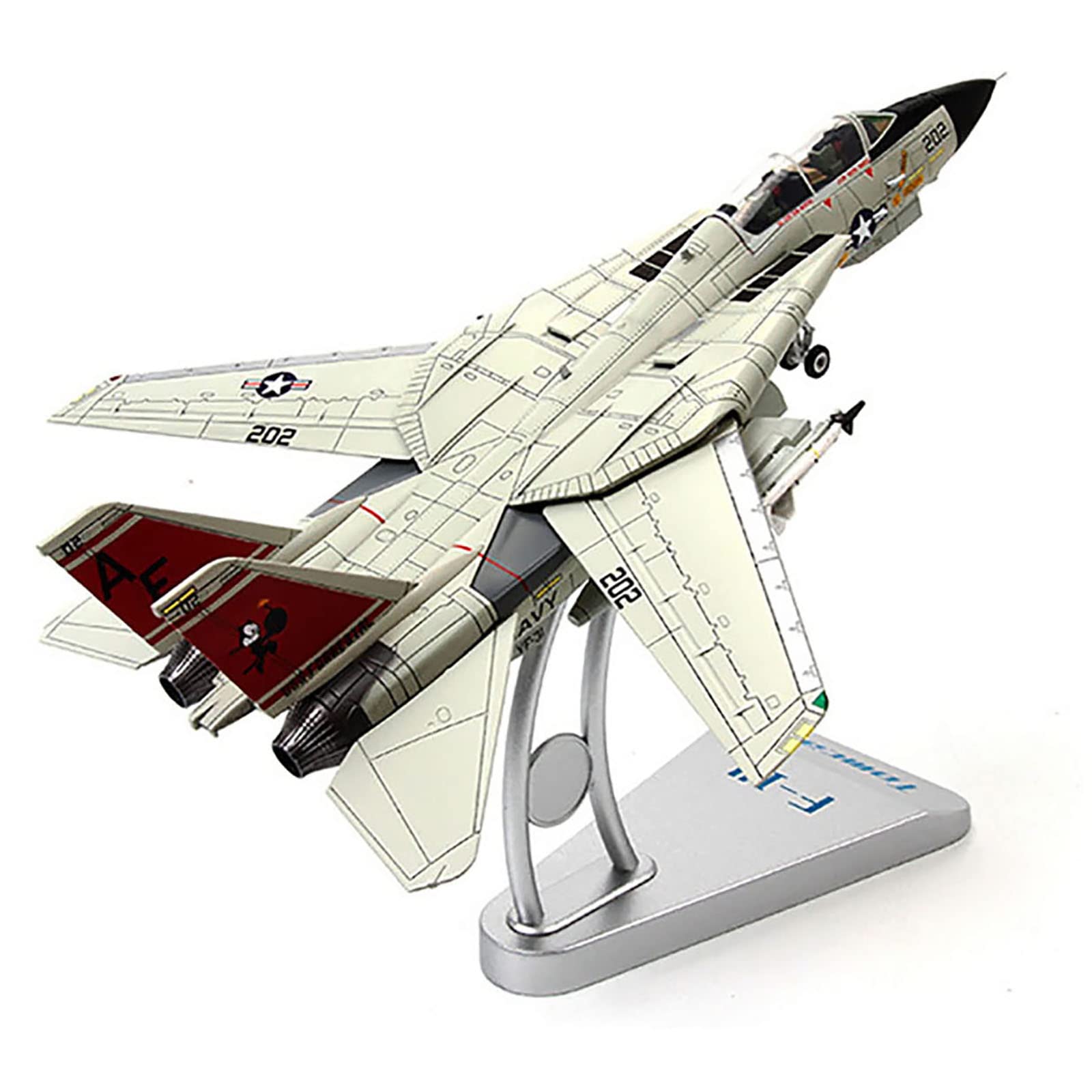 Amazon.co.jp: 1/72 F14A VF-31 Tomcatモデル戦闘機折りたたみ式翼機