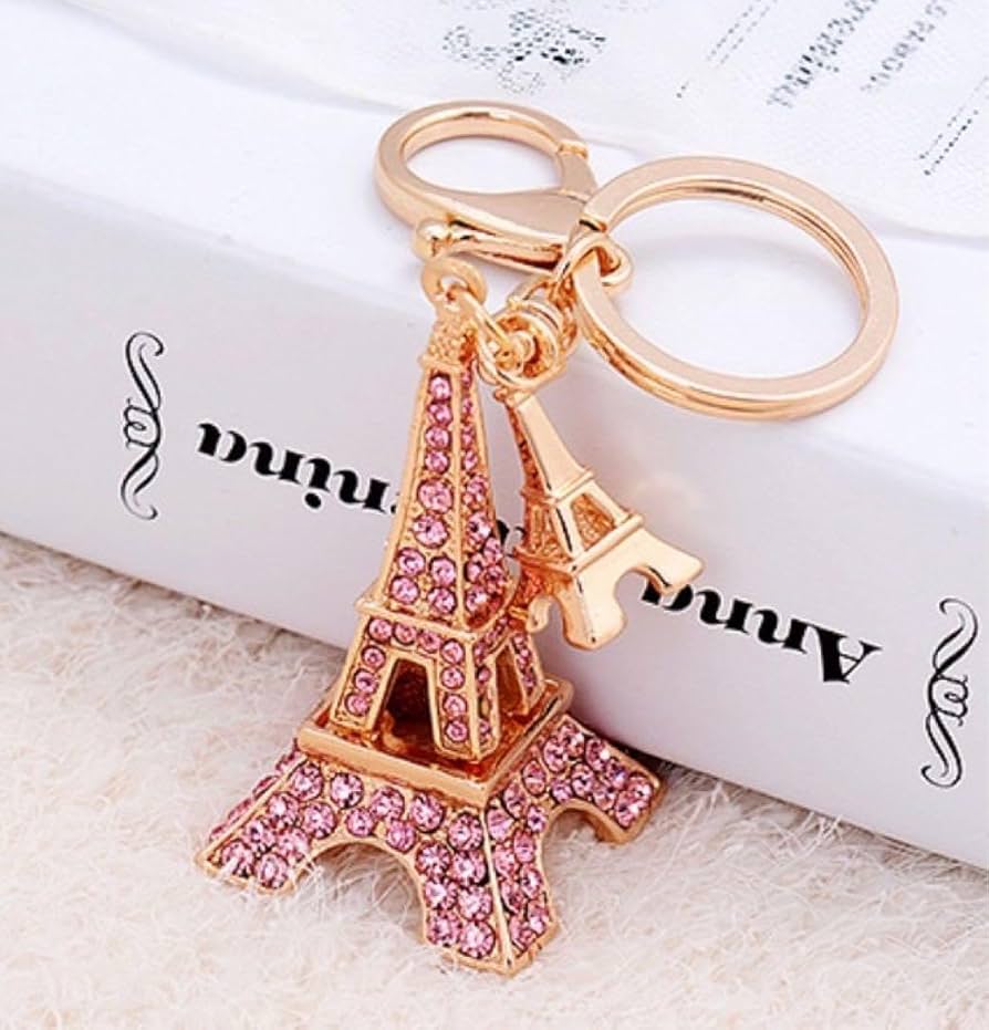 Amazon.co.jp: エッフェル塔 キーホルダー ピンク : ファッション