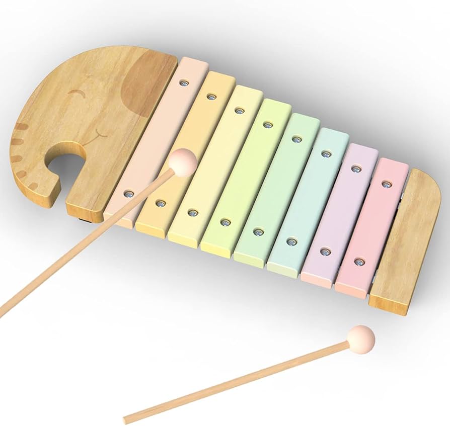 Amazon.co.jp: 知育玩具 音楽啓蒙 木製の叩き琴 子供 8音 木琴 標準