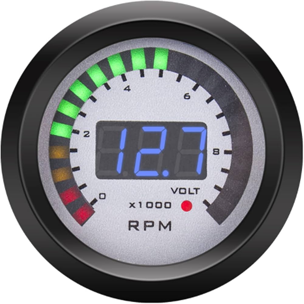 Amazon.co.jp: デジタルタコメーターゲージ 12V 4/6/8 気筒ガソリン車