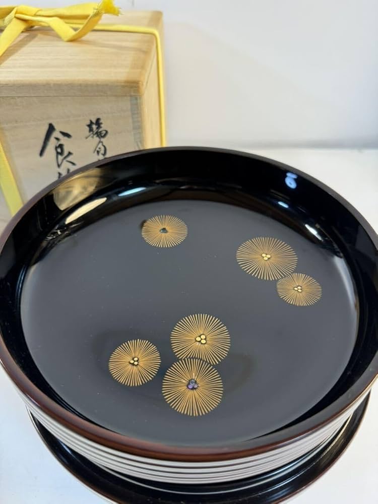 Amazon.co.jp: 宗芳作輪島塗唐松蒔絵食籠喰籠茶道具漆器漆芸目白宗芳目
