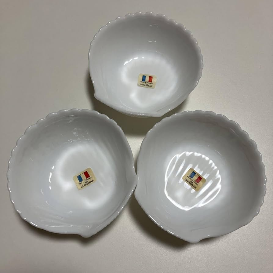 Amazon.co.jp: arcopal France シェル型 貝殻 3個セット 小鉢 月桂冠