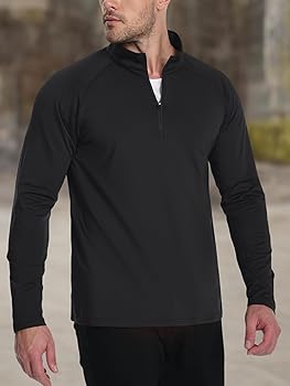 Amazon.com: TACVASEN Quarter Zip Pullover Men Golf Shirt Long