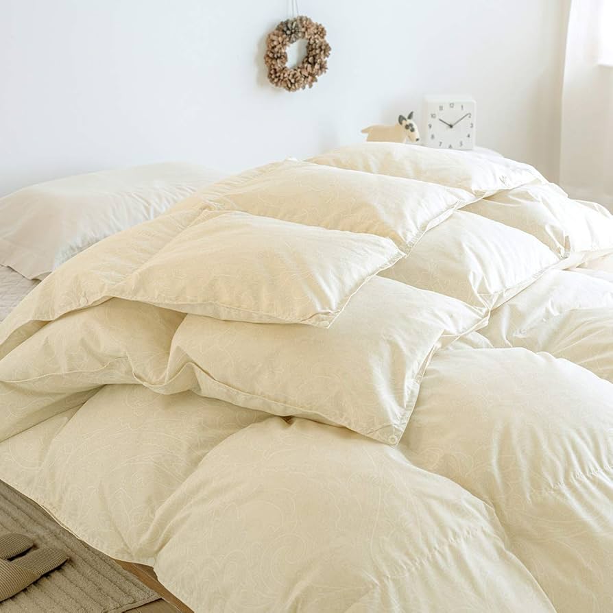 Amazon｜西川 2枚合わせ 羽毛布団 ツインダウン フランス産ホワイト