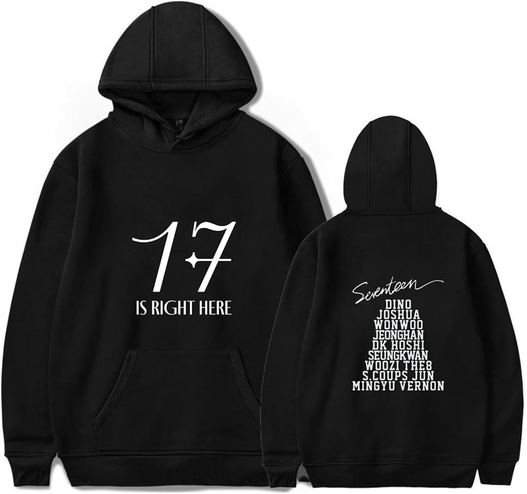 Amazon.com: Thyoeun Seventeen 17 IS RIGHT HERE Hoodie Sweater