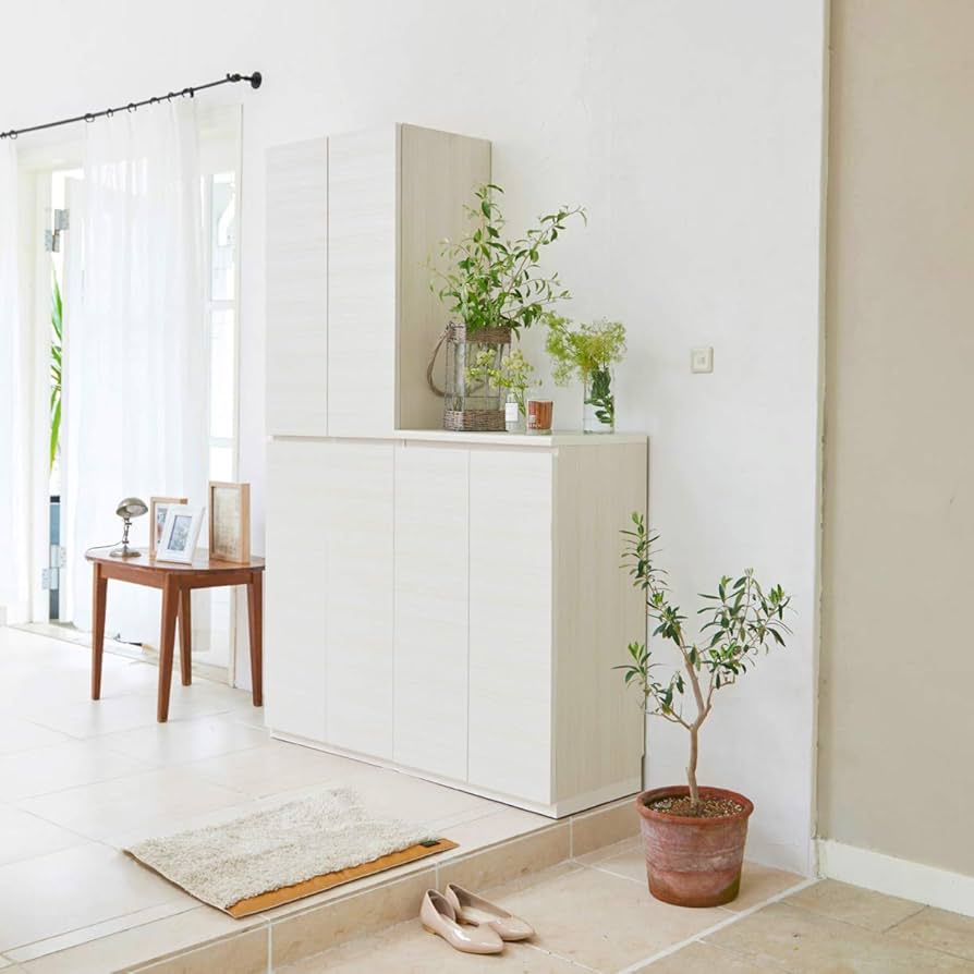 Amazon｜白井産業 下駄箱 シューズ ラック 靴箱 幅60.2 高さ95.1 奥行