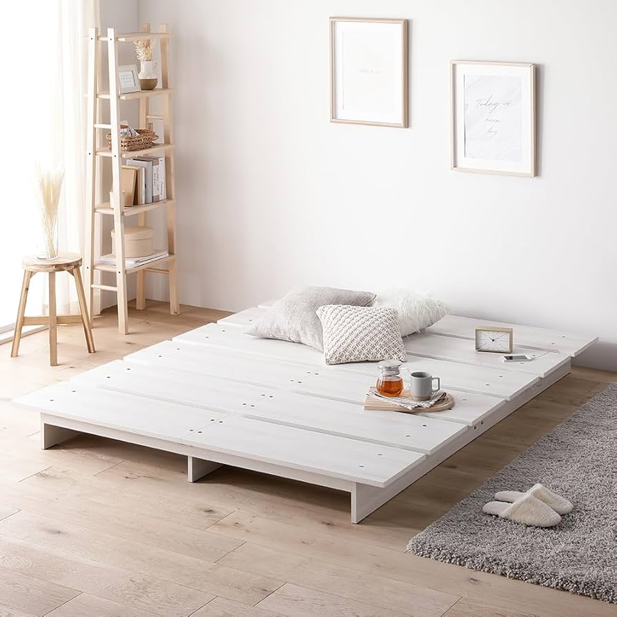 Amazon｜RASIK ベッド シングル ステージタイプ フレームのみ ホワイト