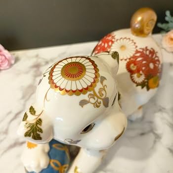 Amazon.co.jp: フランクリンミント フィギュリン 陶器 置物 薩摩犬 dog