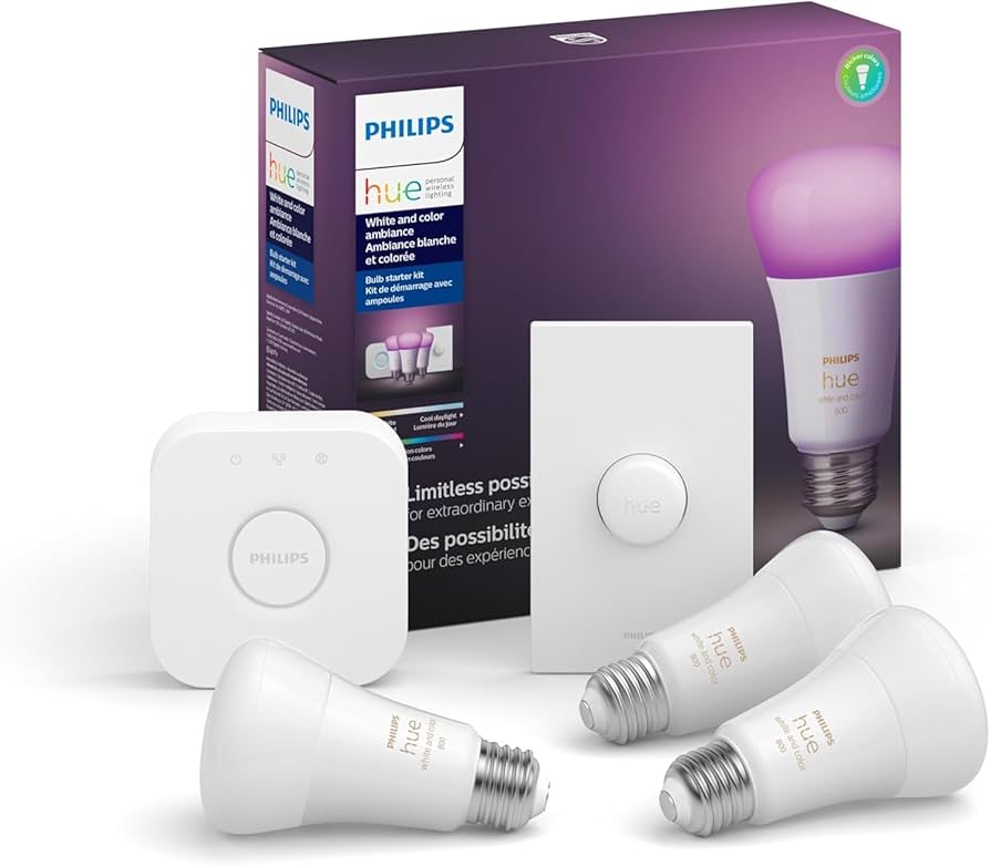 Amazon.com: Philips Hue White and Color Ambiance Base Lumen (60W