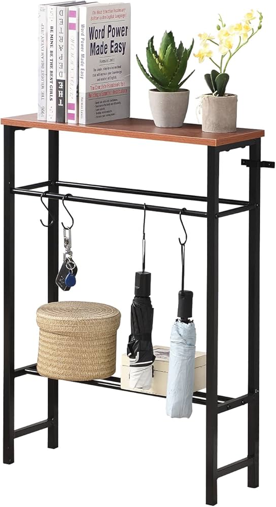 Amazon｜スリッパラック 玄関収納 フック付き 幅60X奥行20X高さ82cm