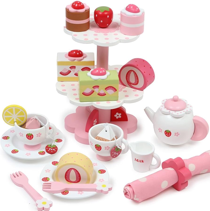 Amazon.co.jp: Mother Garden 441-21587 Wooden Tea Party Set