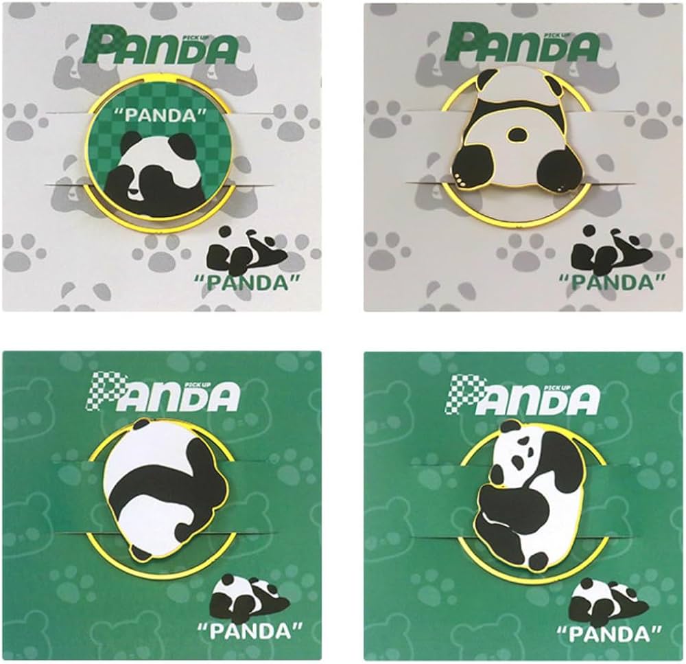 Amazon | HyzaPhix パンダ しおり 栞 金属 4枚セット ギフトボックス