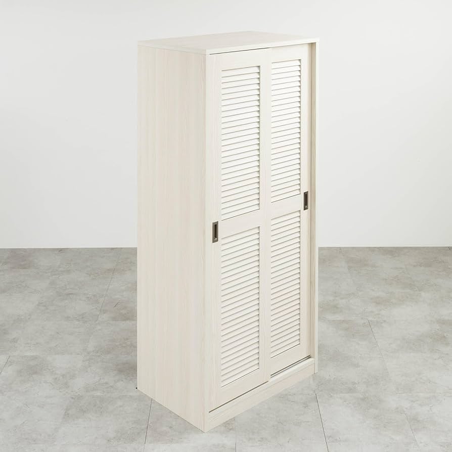 Amazon｜大容量ワードローブ クローゼット ルーバー扉 壁面収納 衣類