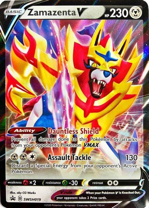 Amazon.com: Pokemon – Zamazenta V SWSH019 – Black Star Promo