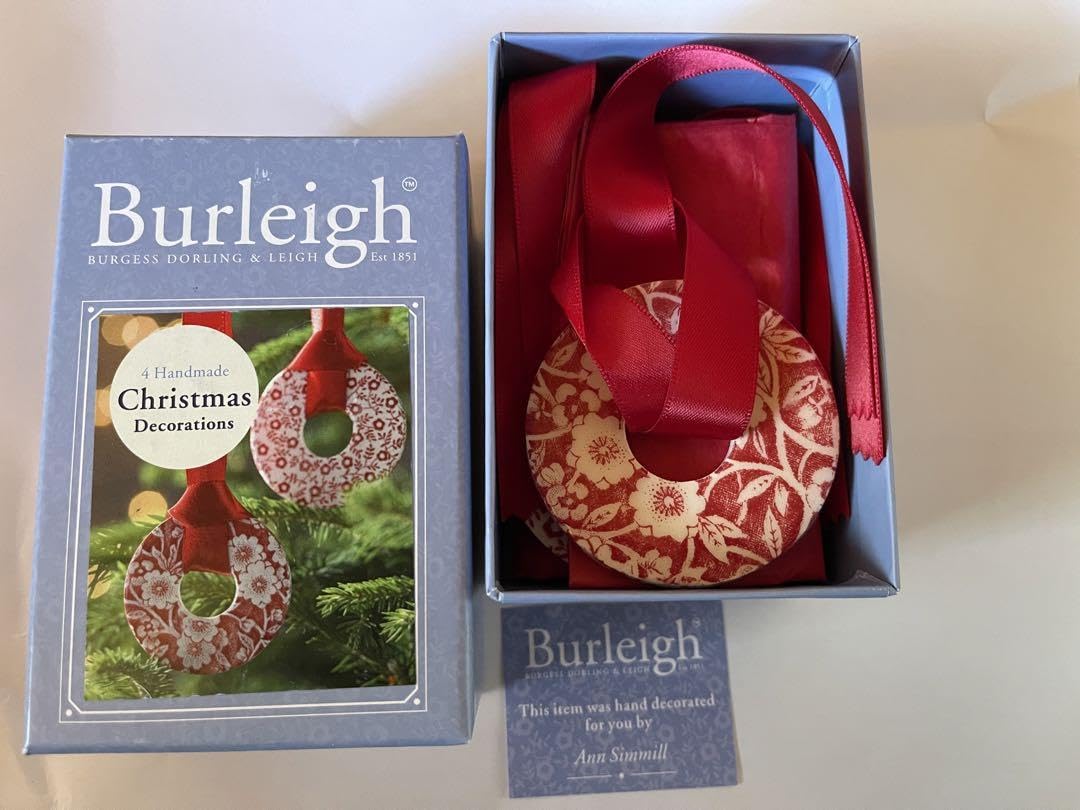 新品⭐︎バーレイ burleigh クリスマスオーナメント4点セット