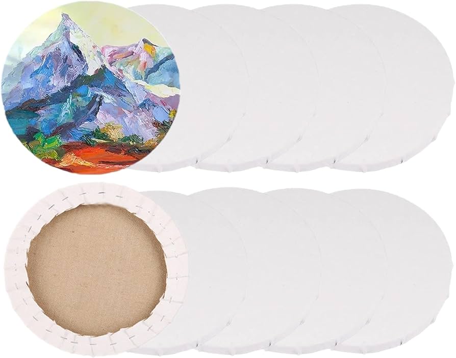 Amazon.co.jp: NOELAMOUR ミニキャンバス 丸キャンバス 15cm 10枚