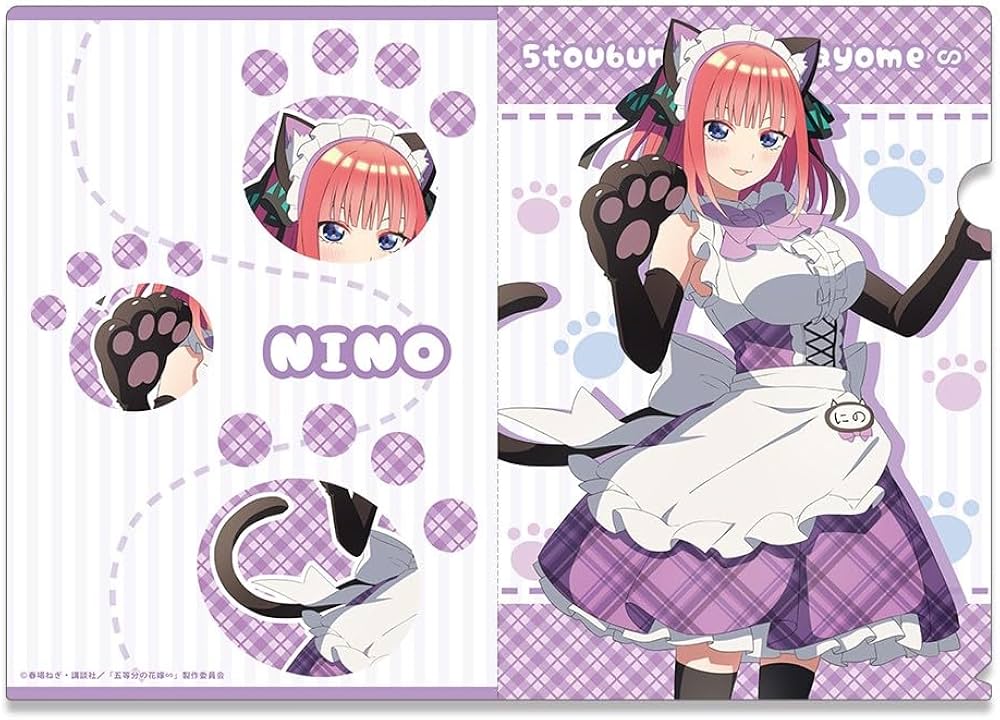 Amazon.co.jp: 五等分の花嫁∽ クリアファイル 中野二乃 猫耳メイドver
