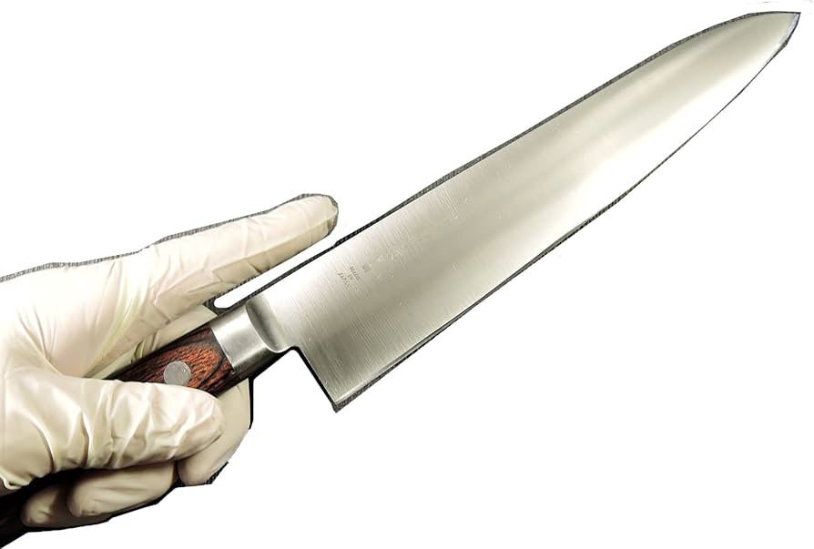 Amazon | 堺孝行 洋ハンドル 青二鋼 両刃 本刃付 日本製 (牛刀_210mm