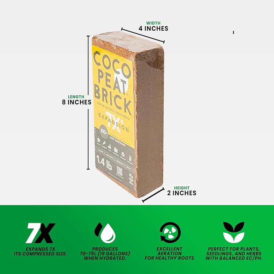Amazon.com : GrowBycoco Coco Coir 650g Brick - Premium Organic