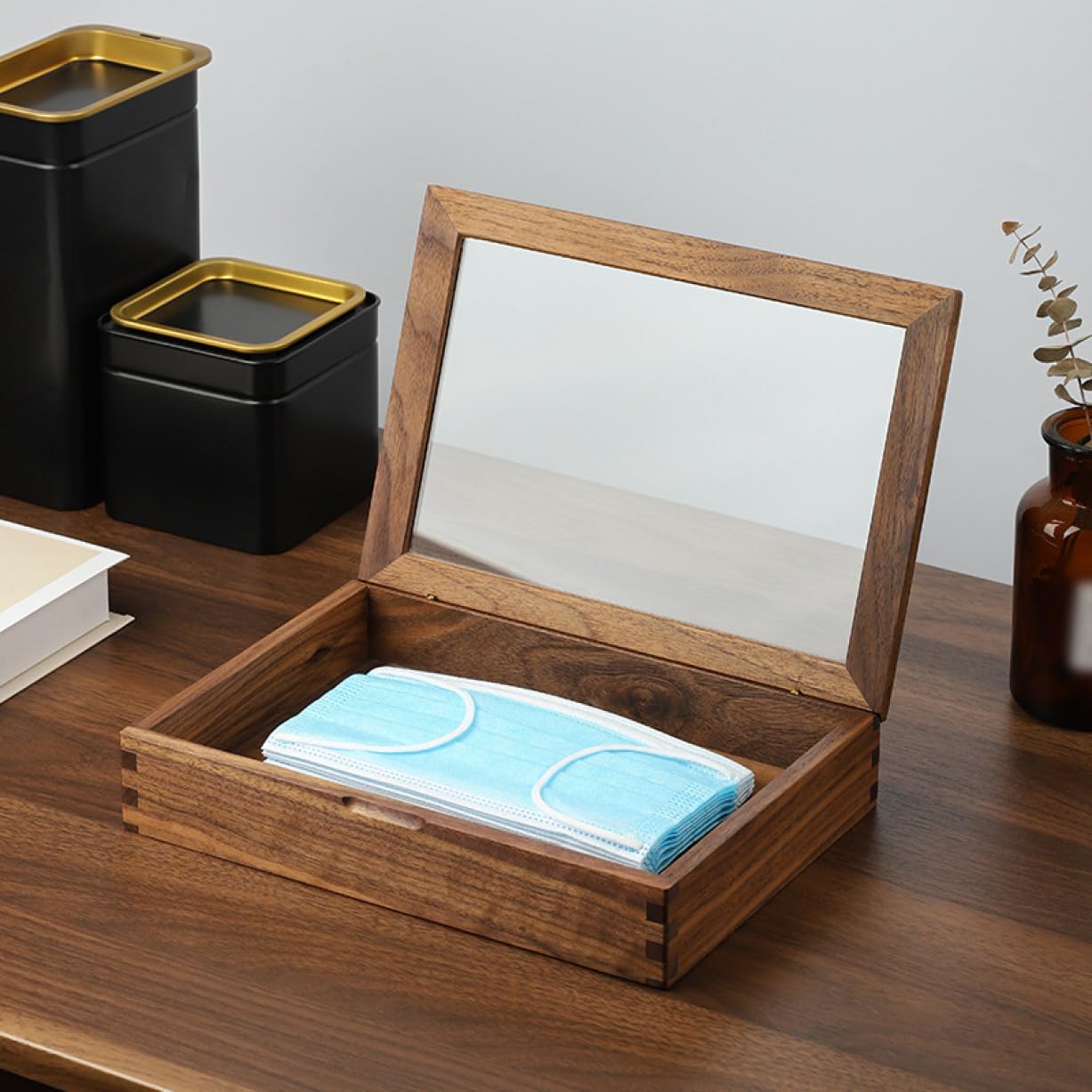 Amazon｜TMOQITO ウォールナット アクセサリーケース ジュエリー