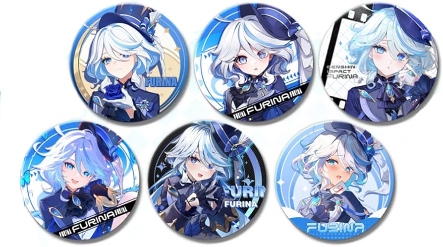 Amazon | フリーナ 缶バッジ 原神 フォカロルス ブローチ 20点セット