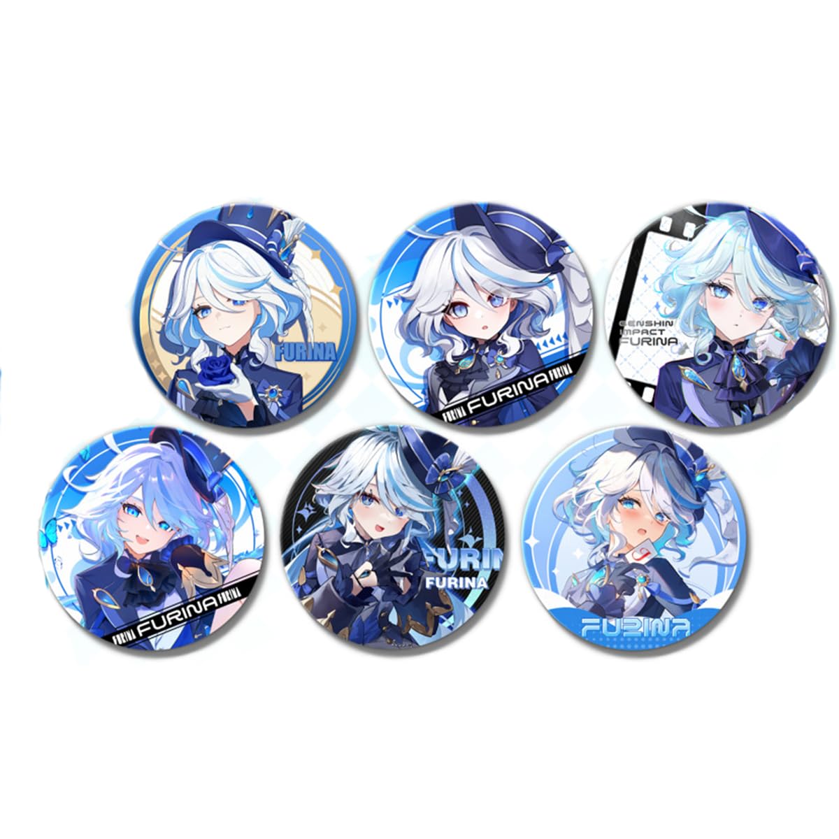 Amazon | フリーナ 缶バッジ 原神 フォカロルス ブローチ 20点セット