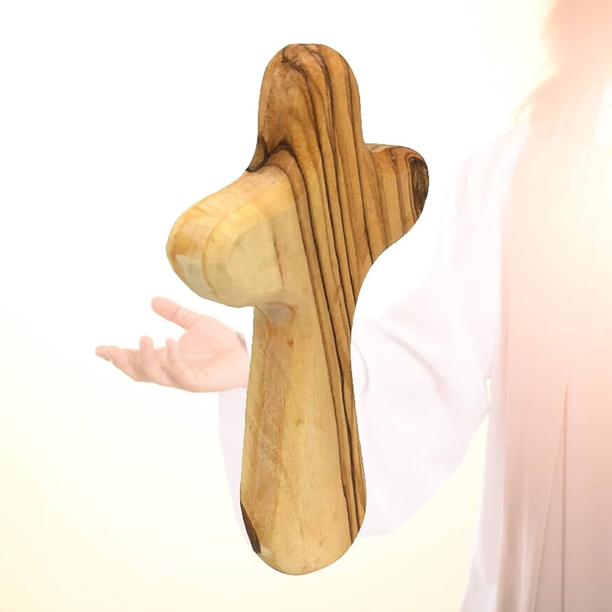 Amazon.co.jp: オリーブの木の祈りのクロス手持ちクロスキリスト教の