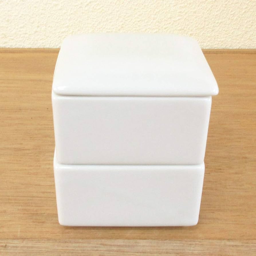 Amazon | 二段重 白角二段重箱 陶器 業務用 美濃焼 和食器 22d37420