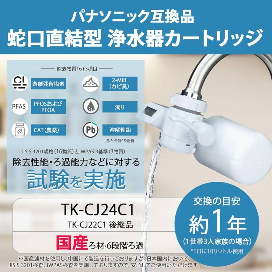 Amazon | パナソニック用互換品 TK-CJ24C1 浄水器 カートリッジ TK