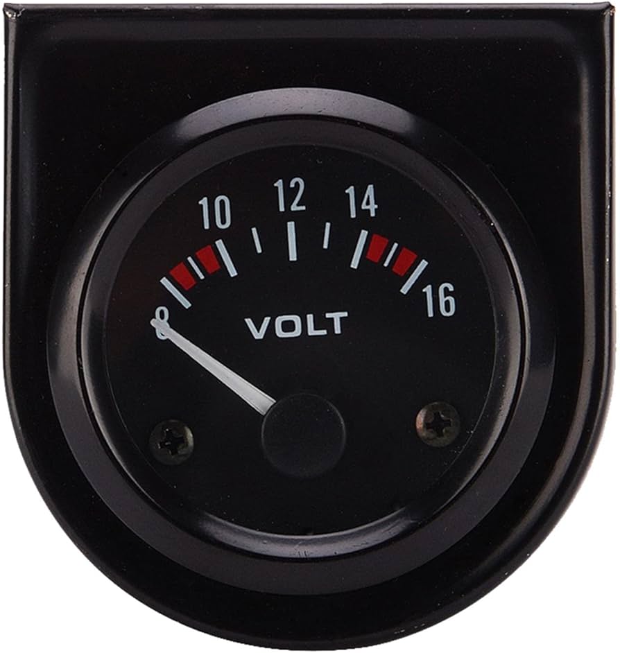 Amazon | 【ノー 品】汎用 車 8-16v 電圧計 ボルトゲージメーター 電圧