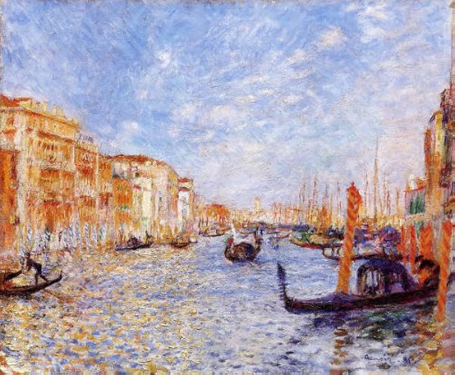 Amazon.co.jp: ルノワール・「ヴェネツィアの大運河」 プリキャンバス