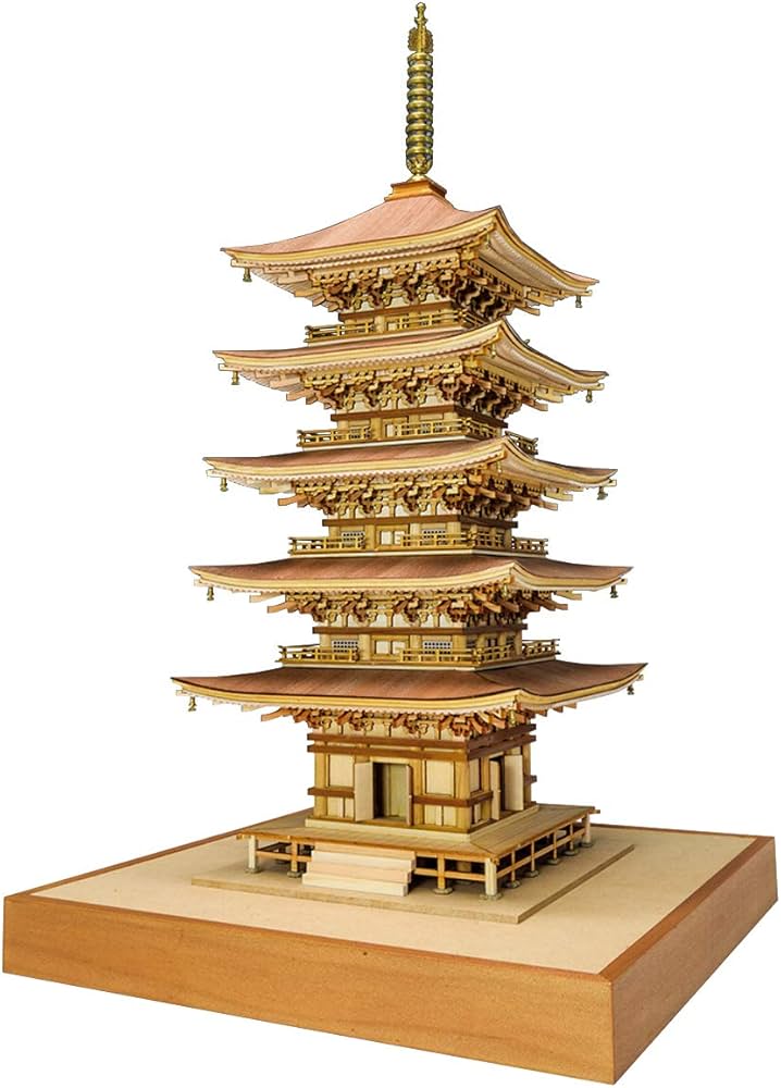 Amazon | ウッディジョー 1/75 羽黒山 五重塔 木製模型 組立キット