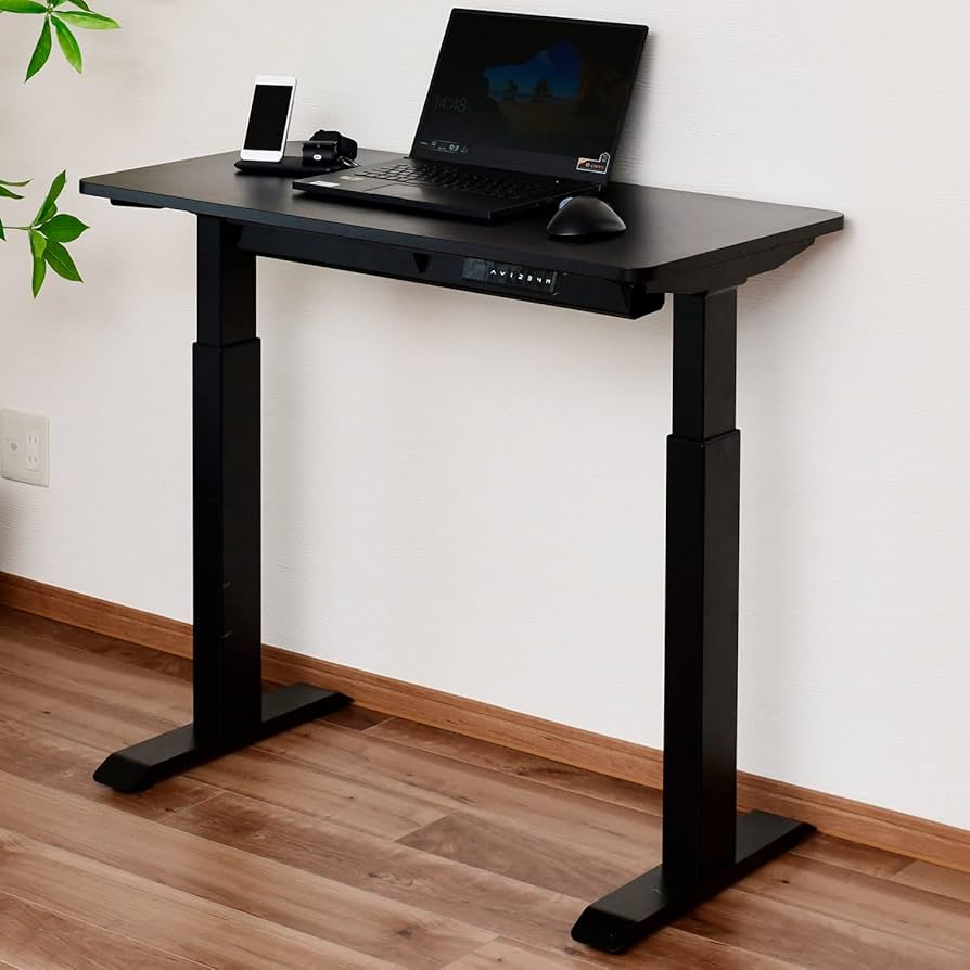 Amazon.co.jp: [山善] 電動昇降デスク スリム 昇降式 幅100×奥行50×高