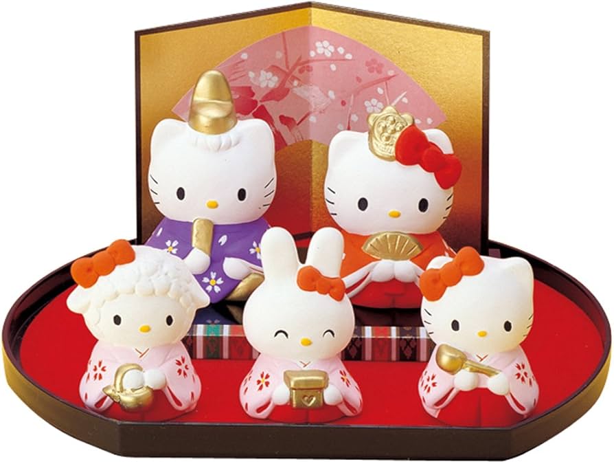 Amazon.co.jp: 瀬戸焼 ハローキティ 雛飾り セット 05-K301 : おもちゃ