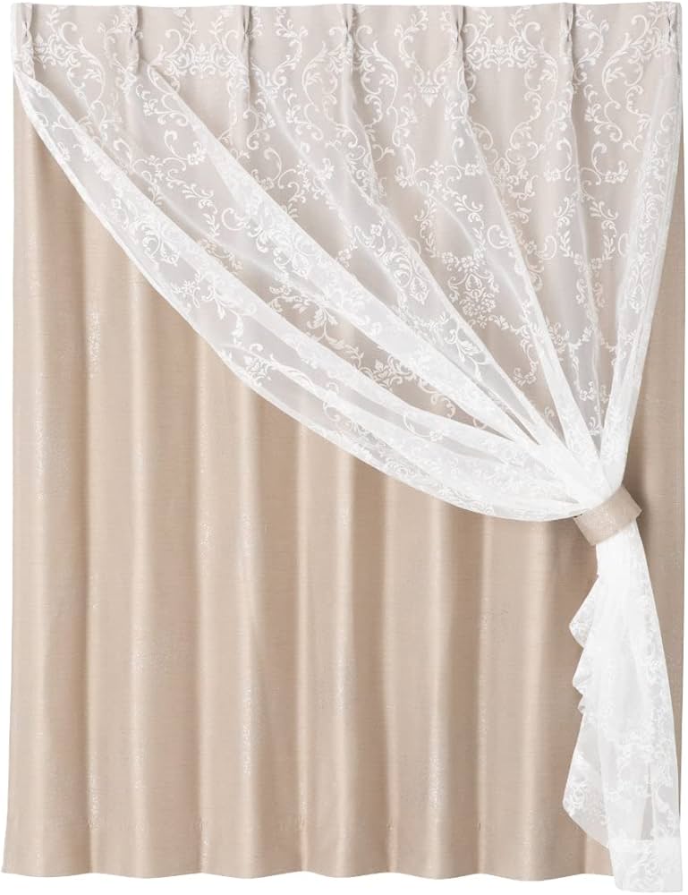 Amazon｜Francfranc フランフラン ブリス×ルシーラ ダブル カーテン