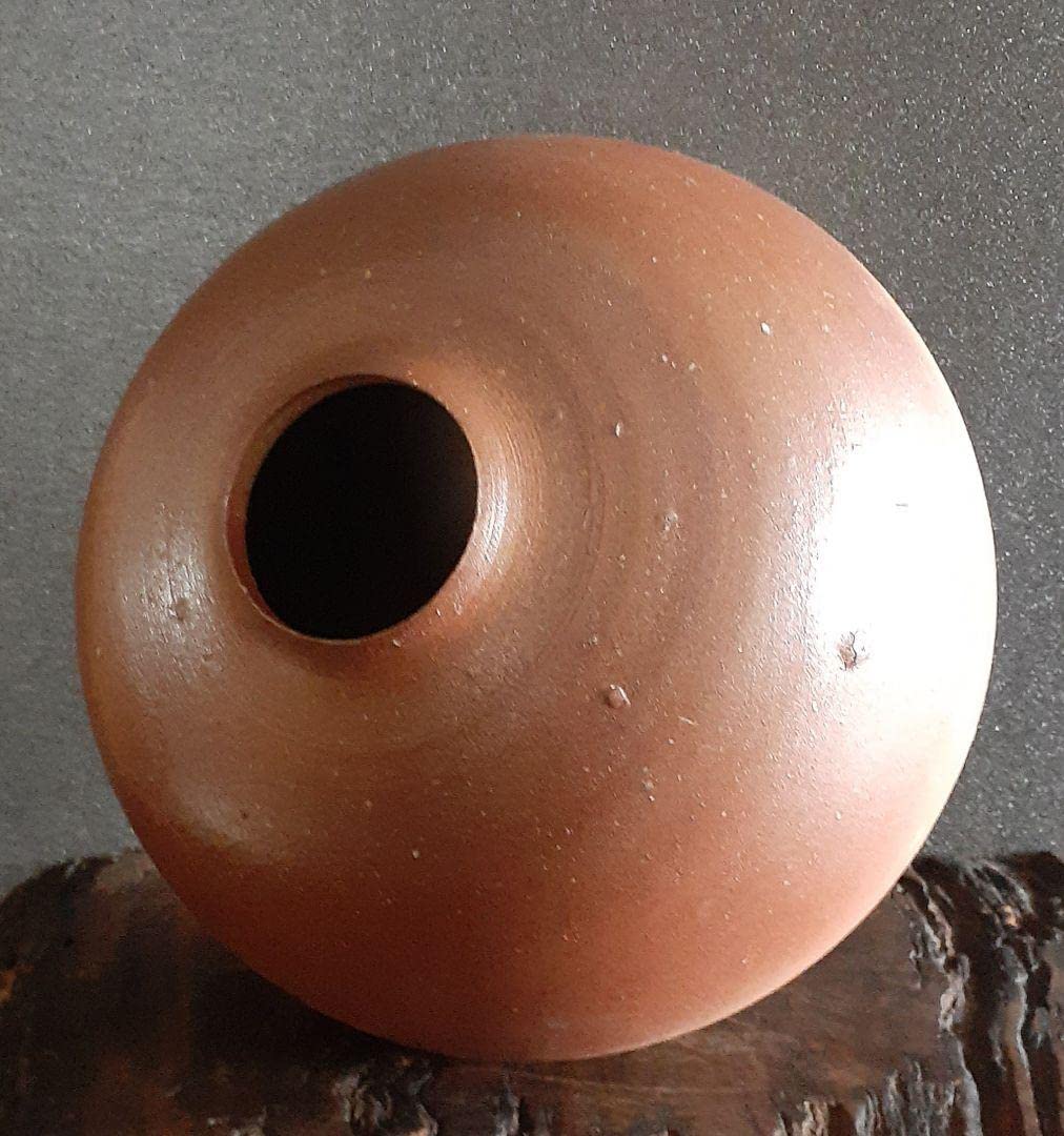 Amazon.co.jp: 岡山県重要無形文化財伊勢崎満造 備前壺 共箱 父 伊勢崎