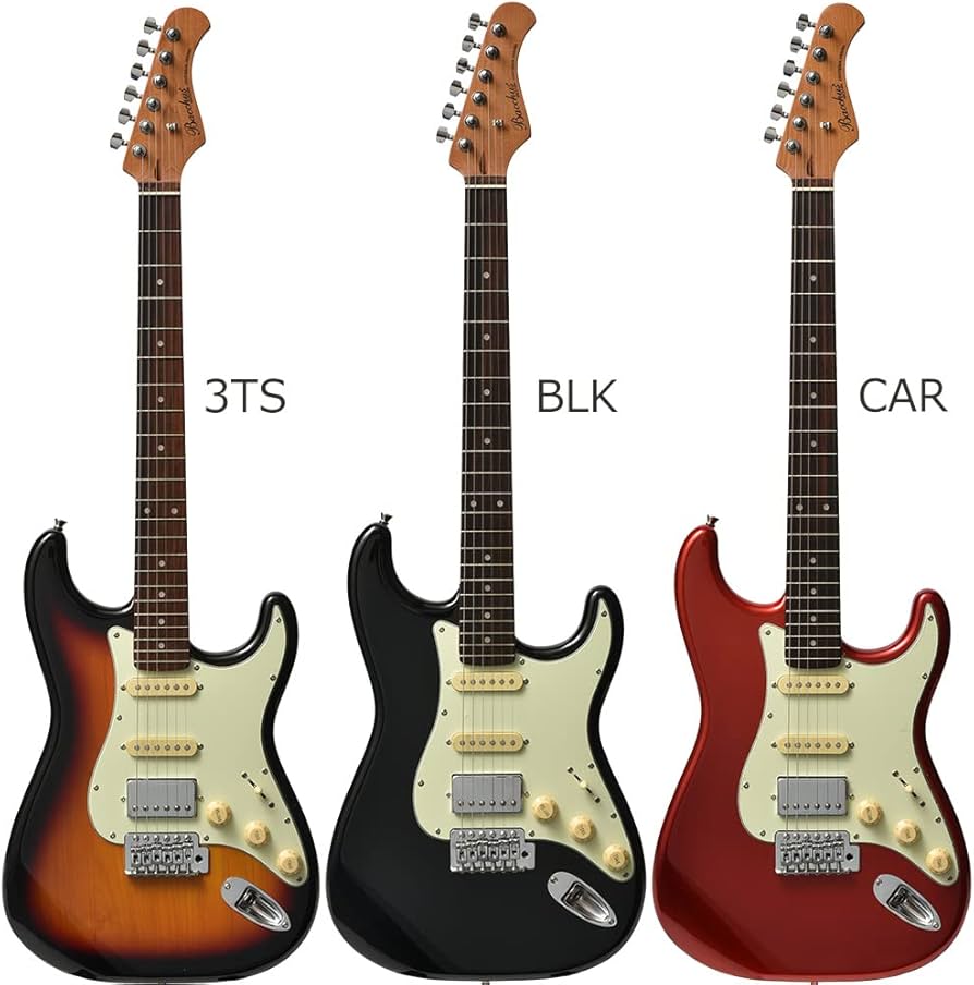 Amazon | Bacchus BST-2-RSM/R エレキギター初心者14点セット